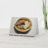 Walnussgrüßkarte Karte (Rückseite)