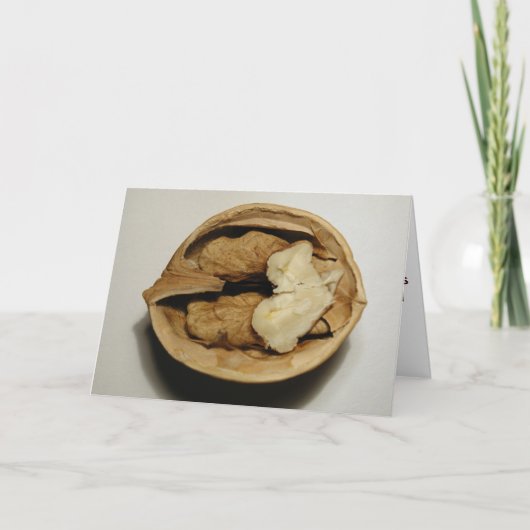 Walnussgrüßkarte Karte (Vorderseite)