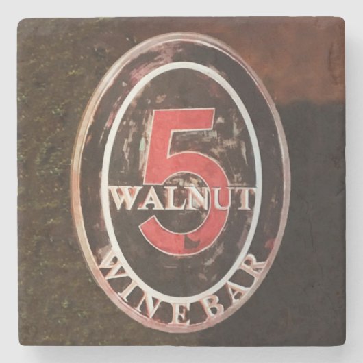 Walnut, Asheville. Asheville, Walnut Steinuntersetzer (Vorderseite)