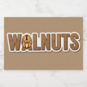 Walnut, Aufkleber für den Lebensmittelbehälter, vo (Einzelnes Label)