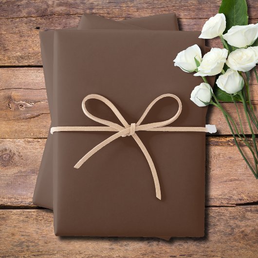 Walnut Brown Solid Color | Classic | elegant Geschenkpapier Set