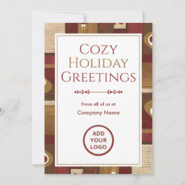 Walnut & Cranberry Retro | Warm Texture Pack Feiertagskarte