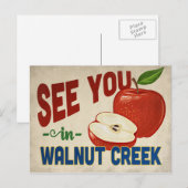 Walnut Creek California Apple - Vintage Travel Postkarte (Vorne/Hinten)