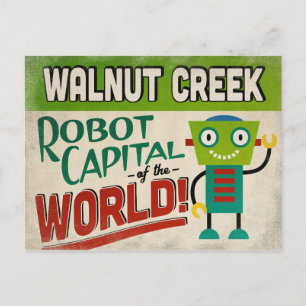 Walnut Creek Kalifornien Roboter - Lustig Vintage Postkarte