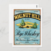Walnut Hill Rye Whiskey Postkarte (Vorne/Hinten)