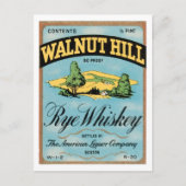 Walnut Hill Rye Whiskey Postkarte (Vorderseite)