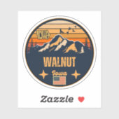 Walnut, Iowa Aufkleber (Blatt)