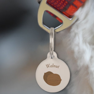 Walnut Pet Tag Haustiermarke