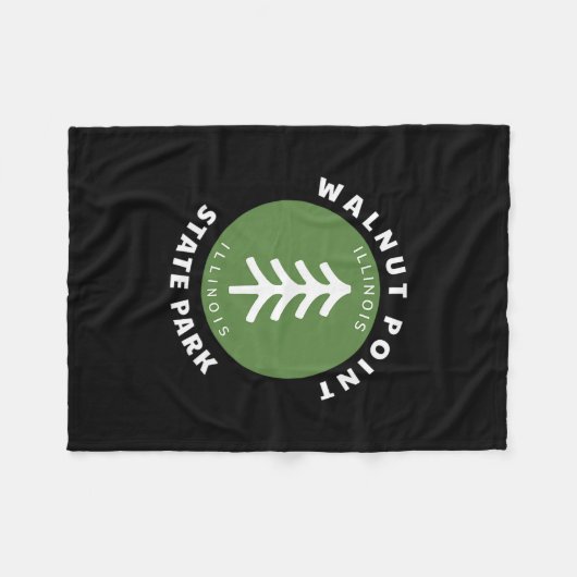 Walnut Point State Park Illinois Il Forest Tree Dg Fleecedecke (Vorderseite (Horizontal))