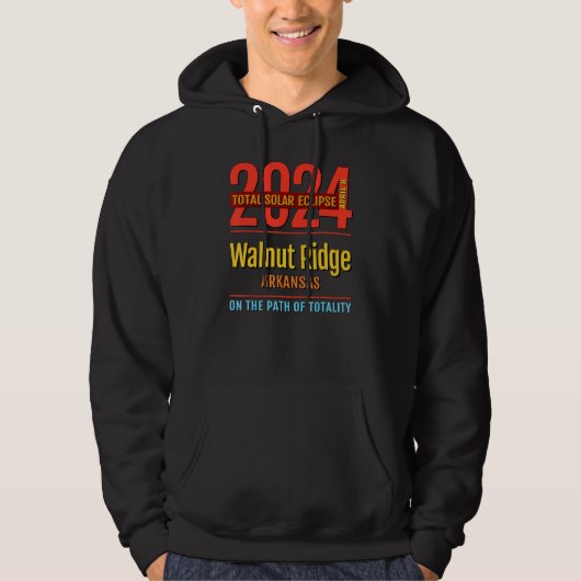 Walnut Ridge Arkansas AR Total Solar Eclipse 2024 Hoodie (Vorderseite)