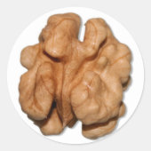 Walnut Runder Aufkleber (Vorderseite)