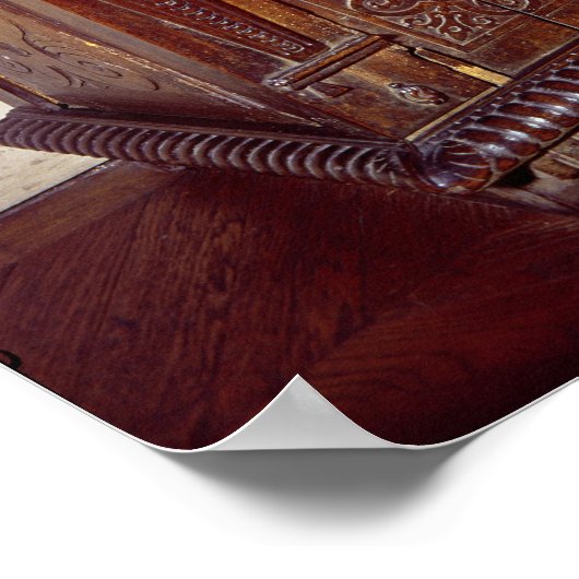 Walnut Sideboard, Lyonnais School Poster (Ecke)