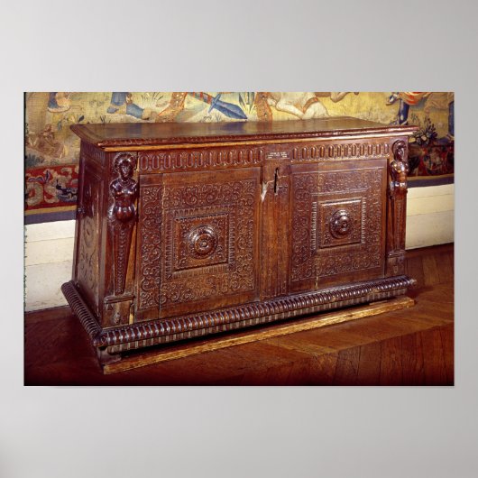 Walnut Sideboard, Lyonnais School Poster (Vorne)
