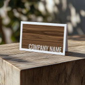 Walnut Tree Holz Design White Border Card Visitenkarte