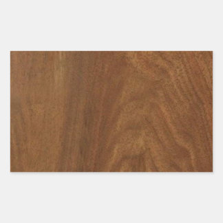 WALNUT WOOD American finish Blanche + TEXT Rechteckiger Aufkleber