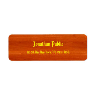 Walnut Wood Hand Name Gold American Text