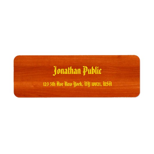 Walnut Wood Hand Name Gold American Text (Vorne)