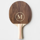 Walnut Wood Monogram Tischtennis Schläger (Vorderseite)