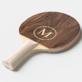 Walnut Wood Monogram Tischtennis Schläger (Vorderseite)