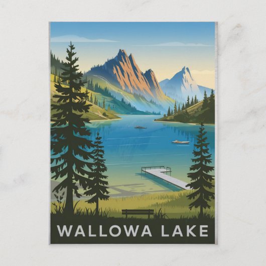 Walowa Lake Vintag Postkarte (Vorderseite)
