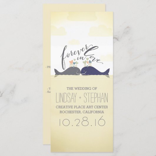 Walpaare romantische Hochzeitsprogramme Programm (Vorne/Hinten)