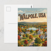 Walpole USA Postkarte (Vorne/Hinten)