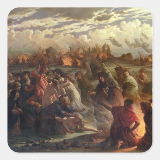 Walpurghis Night, 1862 Quadratischer Aufkleber (Vorderseite)