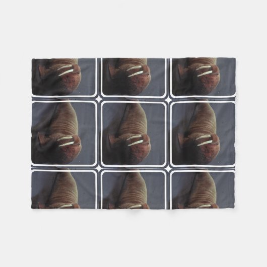 Walroß Fleecedecke (Vorderseite (Horizontal))