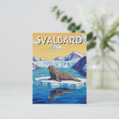 Walross in Svalbard Norwegen Postkarte (Stehend Vorderseite)