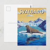 Walross in Svalbard Norwegen Postkarte (Vorne/Hinten)