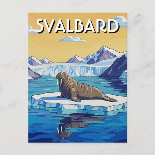Walross in Svalbard Norwegen Postkarte (Vorderseite)