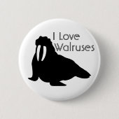 Walross-Liebe-Knopf Button (Vorderseite)