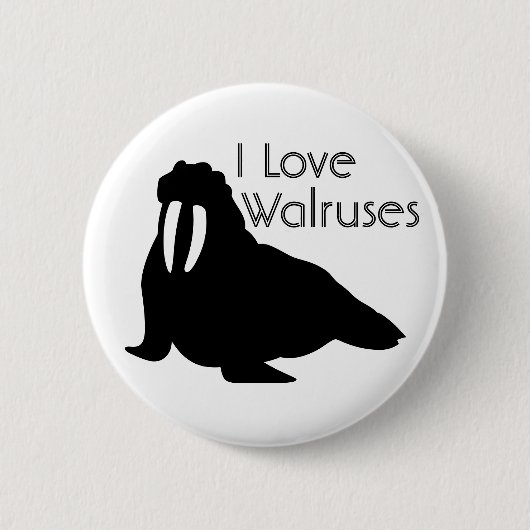 Walross-Liebe-Knopf Button (Vorderseite)