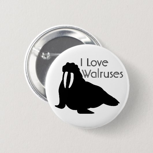 Walross-Liebe-Knopf Button (Vorne & Hinten)