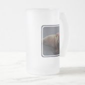 Walross-mattierte Bier-Tasse Mattglas Bierglas (VorderseiteRechts)