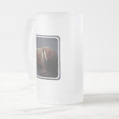 Walross-mattierte Bier-Tasse Mattglas Bierglas (Vorderseite Links)