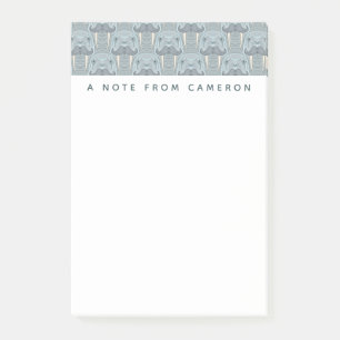 Walross-Schnurrbart-Muster   addieren Ihren Namen Post-it Klebezettel