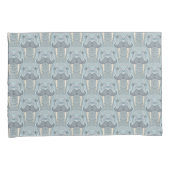 Walross-Schnurrbart-Muster Kissenbezug (Vorderseite-Rechts)