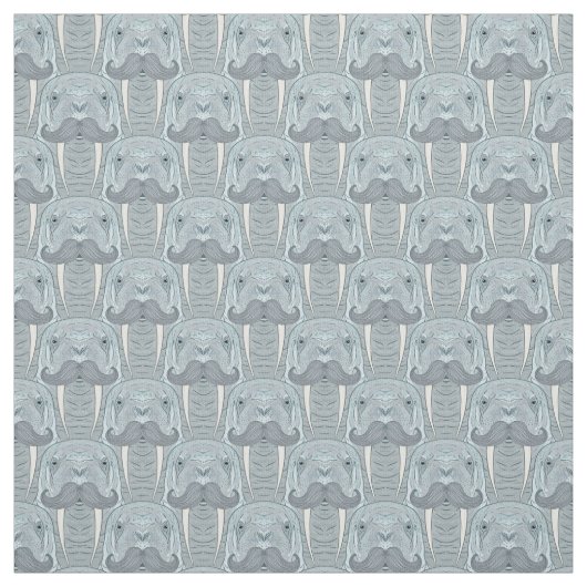 Walross-Schnurrbart-Muster Stoff (Muster)