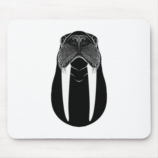 Walross-Silhouette Mousepad (Vorne)