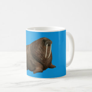 Walross-Tasse auf Blau Kaffeetasse