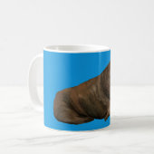 Walross-Tasse auf Blau Kaffeetasse (Vorderseite Links)
