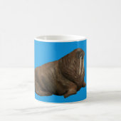 Walross-Tasse auf Blau Kaffeetasse (Mittel)