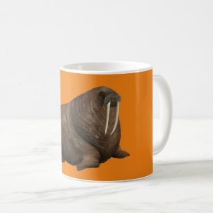 Walross-Tasse - orange Kaffeetasse