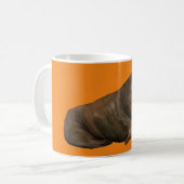 Walross-Tasse - orange Kaffeetasse (Vorderseite Links)