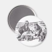 Walross und Zimmermann 2 Magnet (Vorderseite/Rückseite)