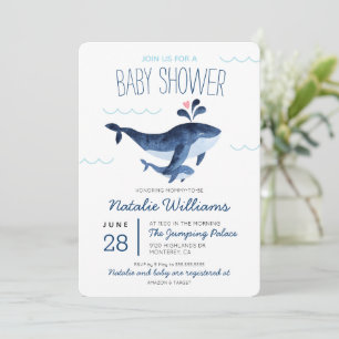 Walrosse Nautical Unter dem Meer Baby-Party Einladung
