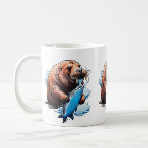 Walrossfischen im Meer Kaffeetasse