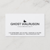 Walrossymbol Visitenkarte (Rückseite)