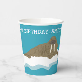 Walrus auf der Iceberg Custom Birthday Party Pappbecher